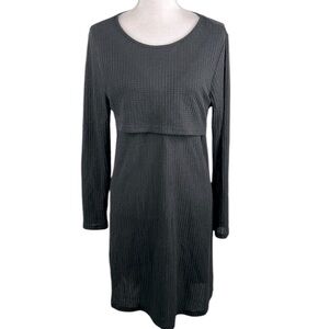 Boho Waffle Knit Coachella Indie Festival Classic Minimalist Dress Size Large